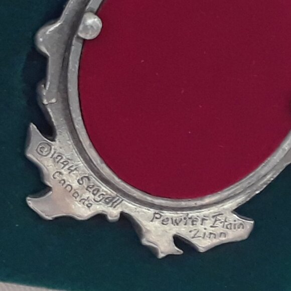 Seagull Pewter Christmas Photo Ornaments Vintage Never Used In Boxes - Picture 4 of 10